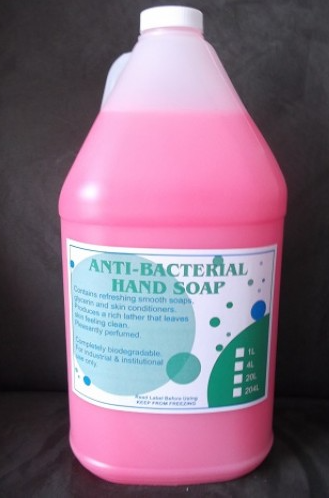 Pink Liquid Hand Soap Lotionised, Light Scent- 4 x 4 Litre Bottles