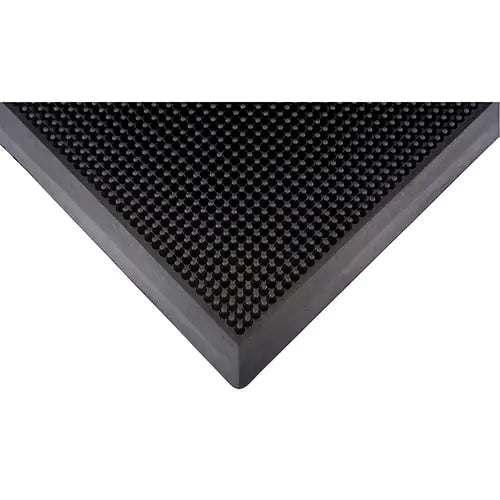 Outdoor Entrance Rubber Mat for Building/Office, Rubber, Scraper Type, Textured Pattern, Black 3' x 6' - 1 Each