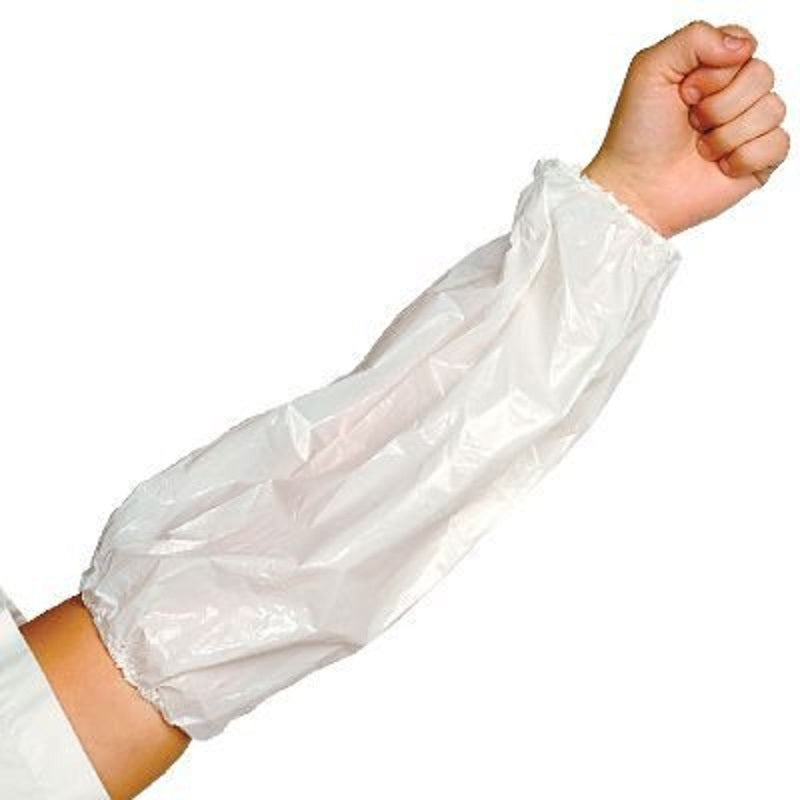 Poly Sleeves Disposable, White - 100 / Bag