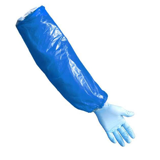 Poly Sleeves Disposable, 1.5 mil Premium, Blue -100 /Bag