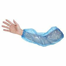 Poly Sleeves Disposable, 1.25 mil Premium, Blue - 100 /Bag