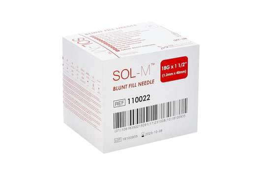 Sol-M Blunt Fill Needle, 18g x 1.5", #110022 - 100/Box