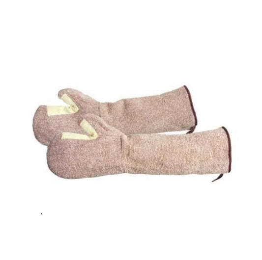 Baker’s Terry Cloth Oven Mitt Gloves, Kevlar Patch, 17” (One Size Fits All), 6 Pairs / Bag