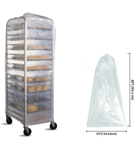 Mobile Bun Pan Baker Rack Cover Rolls, 52 x 80", Disposable - 50 Rolls/Box