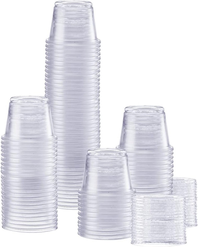 Portion Cup 1 oz, Clear, with Lid - 2,500 Sets / Case